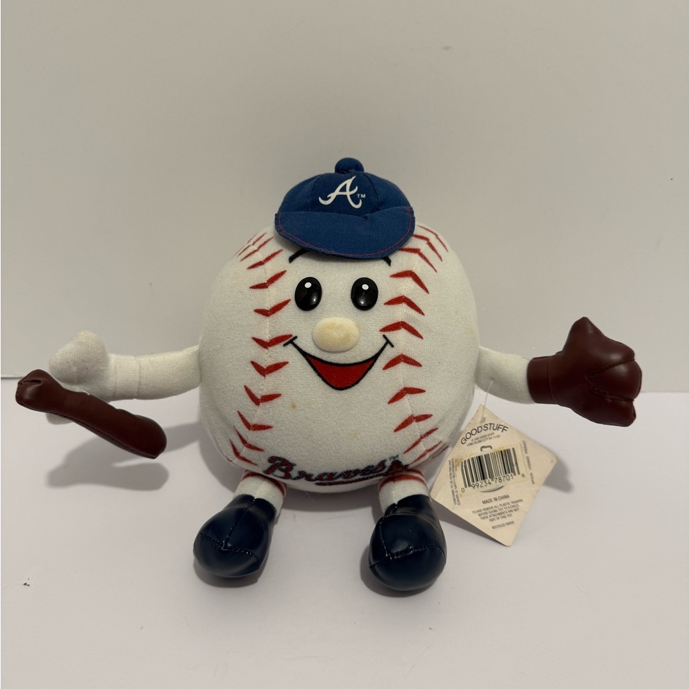 Atlanta Braves 6.5" Soft Plush Stuffed Baseball Guy With Tag